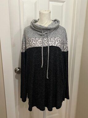 Market & Spruce Cowlneck Long-sleeved Sweater - 1X